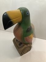 Fantastic Carved Wooden Type Parrot Multi Coloured Found In Loft Good Condition