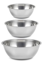 Small / Extra Large Stainless Steel Catering Washing Mixing Bowls Flat Base