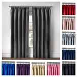 Thermal Thick Blackout Curtains 2 Panels Pencil Pleat Curtains Cali