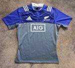 Adidas New Zealand All Blacks Rugby Kit Jersey Women’s Sz L Purple Gray