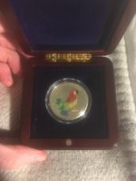 10 Francs 2000 Congo 25g .925 Silver Wild Life Protection Parrot