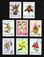 Poland 1965 Orchids short set of 8 values (SG 1590-1597) used