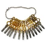 PREMIUM Set Of 14 Pocket Watch Keys Size 00-12 Tools New Brass Small Winder Key