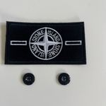 Stone Island Replacement Badge with 2 Button Design Black & White