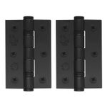 BLACK Internal Door Hinge PAIR 3 inch 75mm Ball Race WITH SCREWS