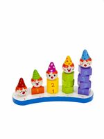 Mousehouse Wooden Clown Stacker Toy with Numbers Educational Toy Toddler