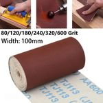 80-600 Grit Sandpaper Roll Emery Cloth Abrasive Sheets Sanding Strips Width 10cm