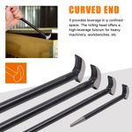 4pc Heel Bar Set Podgers Pry Crow Lever Toe Wrecking Puller 150, 300, 400, 500mm