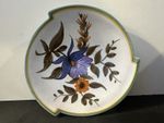 Gouda Holland Pottery Dish Fiona Pattern Hand Painted Iris Floral Vintage