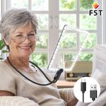 Large Hands Free Magnifying Glass with 50 LED Light Neck Cord for Reading Sewing