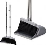 Long Handle Dustpan and Brush Set Upright Broom with Comb Teeth Floor Cleaner