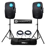 Evolution RZ15A V3 15" Cone 1200W Active DJ Disco PA Stage House Party Speakers