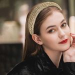 Women Full Crystal Headband Baroque Rhinestone Padded Hairband Accessories Crown