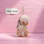 Authentic Sekiguchi Monchhichi Colors Plush Keychain Bag Charm - Pale Pink UK 