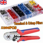 1200PCS Cord Pin End Bootlace Ferrule Cable Terminals Set Crimp Wire Connectors