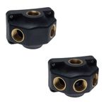 Wall Socket Distributor 2-und 3-fach Pneumatic Fitting G 1/2 " G 3/4 " Plastic