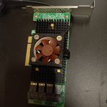 LSI 9400-16i SAS HBA IT Mode (SATA,SAS,NVME)NO BIOS + Fan + Fan Mount + 4 Cables