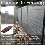 Composite fencing - 1.8m high - Posts - 4 colours - FREE DELIVERY - £150 P/M 