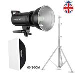 Godox SK400II 400W Studio Flash Strobe with 60*60cm Softbox 2.8m Light Stand