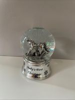 Past Times Baby’s First Christmas Rocking Horse Musical Snow Globe 15x10cm 
