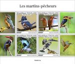 KINGFISHERS Kingfisher Birds/Bird MNH 4v-Stamp Sheet #2032 (2022 Togo)