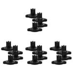 16Pcs Durable Rv Awning Bottom Bracket Foot Reusable Camping Tent Base Clamp