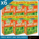 6 x GRASS SEEDS 500G LAWN FERTILISER SEEDS HARD WEARING FAST GROWING 3KG TOTAL