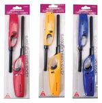 2x Candle Lighter Refillable Gas BBQ Safety Lock Long Reach Camping Kitchen Use