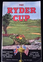 Rare 1957 Ryder Cup Lindrick Golf Club Programme Max Faulkner Personal Item