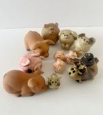 Studio Pottery Miniature Vintage Trinket Shelf Sitters Pig Ornaments Bundle X 11
