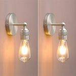 Pair Retro Vintage Industrial Wall Sconce Lights Bare Holder Fitting Wall Lamps