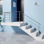 Stainless Steel Handrail Outdoor&Indoor 3 Cross bars Balustrade Stair Grab Rail