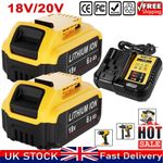 For Dewalt DCB184 18V / 20V Li-ion XR 8.0Ah battery / Charger DCB200 DCB182