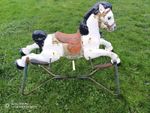Vintage 1960s Metal Rocking Horse – Mobo Prairie King by D. Sebel & Co Mono Toys