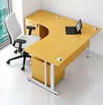 Brand New Beech Left Hand Corner Desk 1.4m x 1.2m