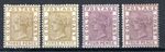 Gold Coast 1889 and 1885 3d, 4d Queen Victoria + shades SG 15-15a and 16-16a MH