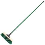Outdoor Broom Set 300mm Wooden Head Stiff Synthetic Bristles 1.4m Metal Handle