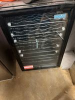 Polar CE204 48 Bottle Wine Cooler Fridge Under Counter Black Glass Door