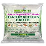 MULTI MITE 2KG DIATOMACEOUS EARTH DE Red Mite, Flea Worming DE FEED Grade Powder