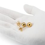 9ct Gold 2mm 3mm 4mm 5mm 6mm 8mm Ball Stud Earrings - PAIR