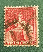 British Empire Trinidad 1862 -1863 Britannia Stamp Used