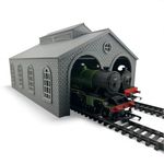 N Gauge Engine Shed 2 Road Loco Shed - 1:148 Model Railway Building - Steam Era