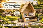 Wooden Garden Carsington Arbour with Storage Bench Outdoor Seat Patio Woodshaw