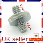 1/4" to 1/4" Tripod Screw Adapter Male to Male Camera Mount Connector UK Seller
