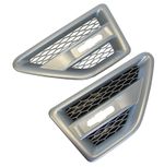 Pair Silver side wing air intake grille vents for Freelander 2 LR2