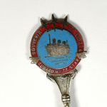 Rare Cunard White Star Line Apex Silver Plate Souvenir Spoon - Shipping Cruising