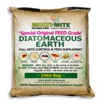 MULTI MITE 25KG DIATOMACEOUS EARTH Red Mite, Flea, Worm Powder Feed Grade Powder