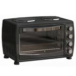 HOMCOM 36L Countertop Toaster Oven 2600W 2 Hot Plates Grill Roast Bake RRP £110