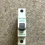 Steeple MCB B16 16A Type B 1 Pole DIN Rail Miniature Circuit Breaker D2SB16B