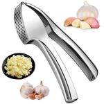 Premium Garlic Press Easy to Use and Clean Garlic Crush Large -  Olivers Kitchen